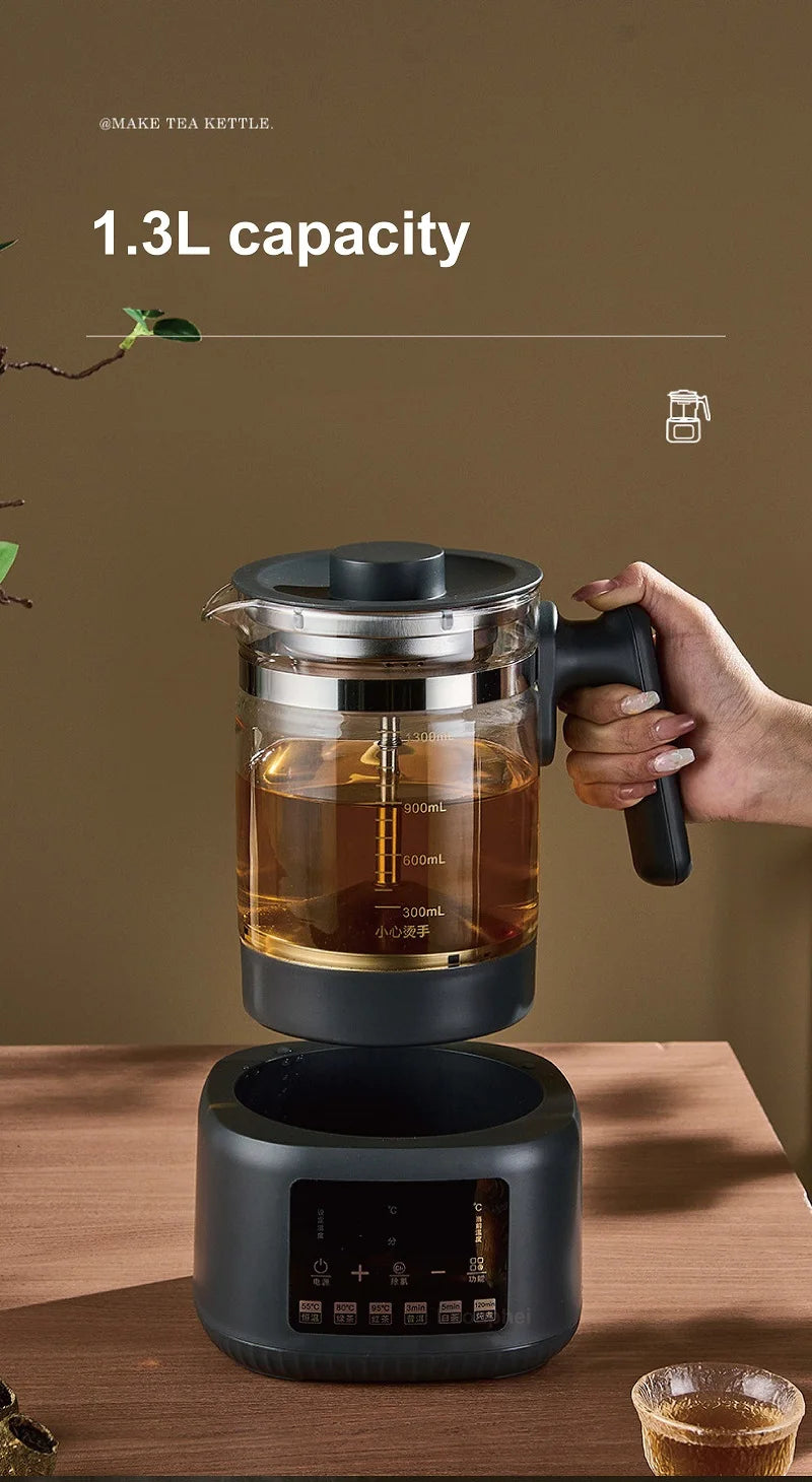 Hervidor eléctrico multifuncional de 1.3L para té, regulador de temperatura constante para leche de bebé, vaporizador, hervidor de té para oficina, 220V.