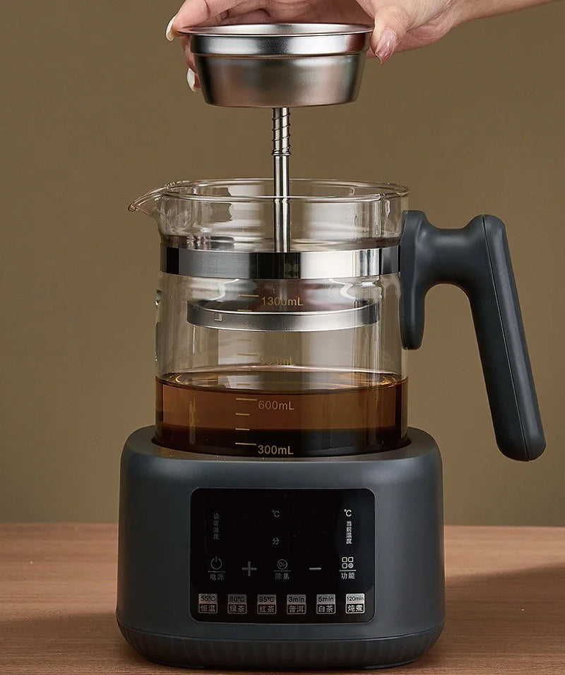 Hervidor eléctrico multifuncional de 1.3L para té, regulador de temperatura constante para leche de bebé, vaporizador, hervidor de té para oficina, 220V.