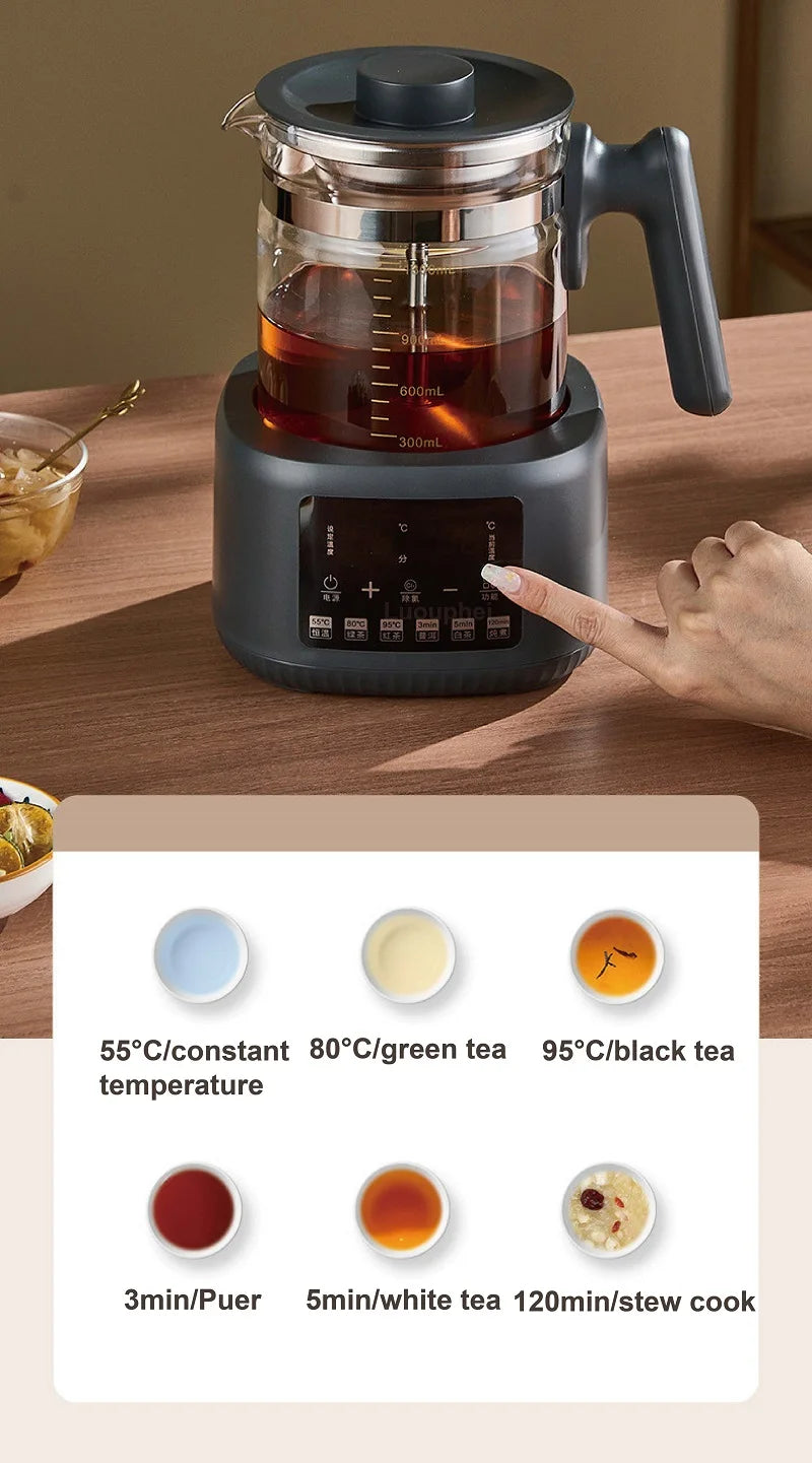 Hervidor eléctrico multifuncional de 1.3L para té, regulador de temperatura constante para leche de bebé, vaporizador, hervidor de té para oficina, 220V.